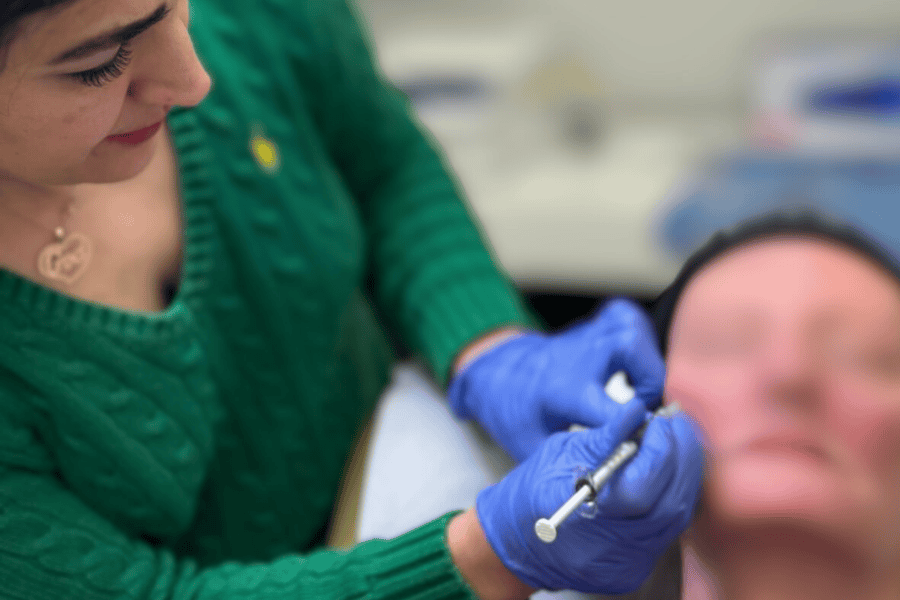 Bio-Filler Gel treatment apply on woman face